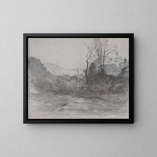 Approcher Morestal - François-Auguste Ravier — cuadro enmarcado en la pared