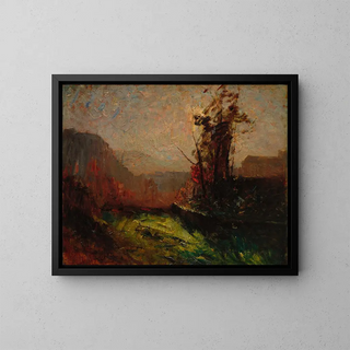 Crémieu visto desde Chaillonnette - François-Auguste Ravier — cuadro enmarcado en la pared