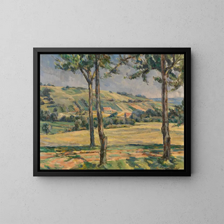 Paisaje con tres árboles - François-Charles Schenckbecher — cuadro enmarcado en la pared