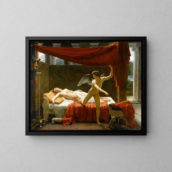 Cupido y Psique - François-Édouard Picot — cuadro enmarcado en la pared