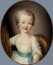 Retrato de una niña pequeña con vestido blanco conocido como Alexandrine Lenormant d'Étiolles - François-Hubert Drouais — vista de la obra