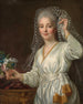 Retrato de una joven vestal - François-Hubert Drouais — vista de la obra