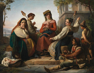 Las hilanderas de Fondi - François-Joseph Navez — vista de la obra