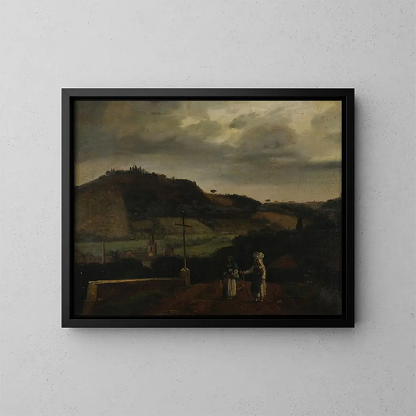 Paisaje - François-Marius Granet — cuadro enmarcado en la pared