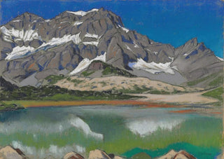 Franois Birbaum - Mountainous landscape and Haystacks.webp