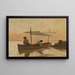 Boat by the artist anchored near Dorigny beach - François Bocion — framed artwork on a wall