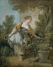 Una joven en un parque - François Boucher — vista de la obra