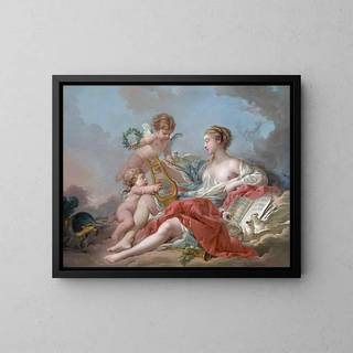 Allegory of Music - François Boucher — framed artwork on a wall