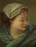 Cabeza de joven mujer - François Boucher — vista de la obra