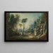 Pastoral landscape painting with river - François Boucher — framed artwork on a wall