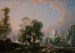 Paisaje idílico con mujer pescando - François Boucher — vista de la obra