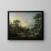 Paisaje con un molino de agua - François Boucher — cuadro enmarcado en la pared