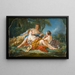 Las Confidencias pastorales - François Boucher — cuadro enmarcado en la pared