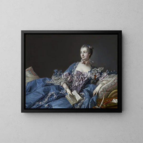 Madame de Pompadour - François Boucher — cuadro enmarcado en la pared