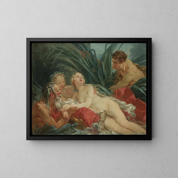 Pan y Syrinx - François Boucher — cuadro enmarcado en la pared