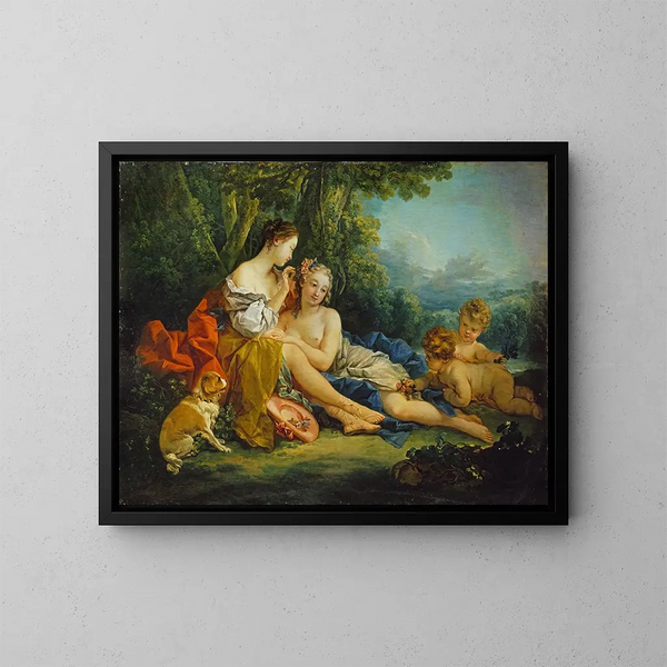Toilette pastorale - François Boucher — framed artwork on a wall
