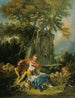 Pastoral con una pareja cerca de una fuente - François Boucher — vista de la obra