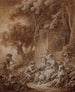 Pastoral con flautista - François Boucher — vista de la obra