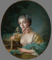 Portrait painting presumed of Marie-Émilie Baudouin, daughter of the painter - François Boucher — artwork view