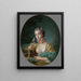 Portrait painting presumed of Marie-Émilie Baudouin, daughter of the painter - François Boucher — framed artwork on a wall