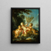 Putti en pêcheur - François Boucher — cuadro enmarcado en la pared