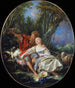 Berger y campesina descansando - François Boucher — vista de la obra