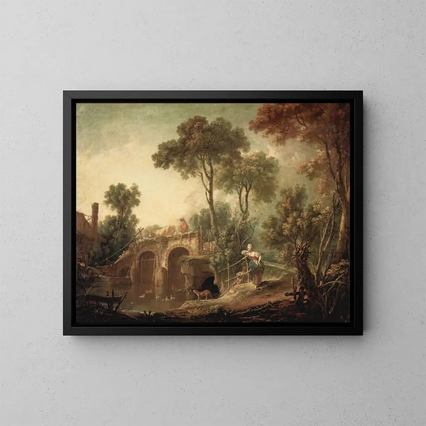 El Puente - François Boucher — cuadro enmarcado en la pared