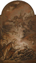 La Natividad con un ángel en vuelo - François Boucher — vista de la obra