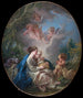 Virgin and Child with the Young Saint John the Baptist and Angels - François Boucher — artwork view