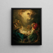 the Virgin painting caring for the sleeping Child Jesus - François Boucher — framed artwork on a wall