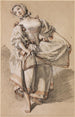 Joven campesina bailando - François Boucher — vista de la obra