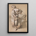 Joven campesina bailando - François Boucher — cuadro enmarcado en la pared
