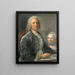 Retrato de un arquitecto con una niña pequeña - François Dorly — cuadro enmarcado en la pared