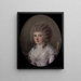 Retrato de una joven con peluca rizada - François Ferrière — cuadro enmarcado en la pared