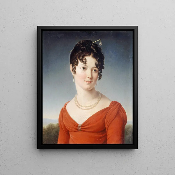 Bust Portrait Of Alexandrine-Anne De La Pallu Marquise De Flers 1786-1832 - François Gérard — framed artwork on a wall