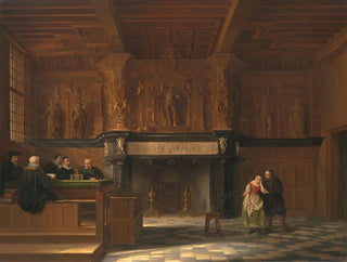 El salón de audiencias del Burg t Vrije en Brujas - François Joseph Corneille Haselaer — vista de la obra