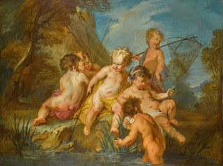 Los amores de los pescadores - François Lemoyne — vista de la obra