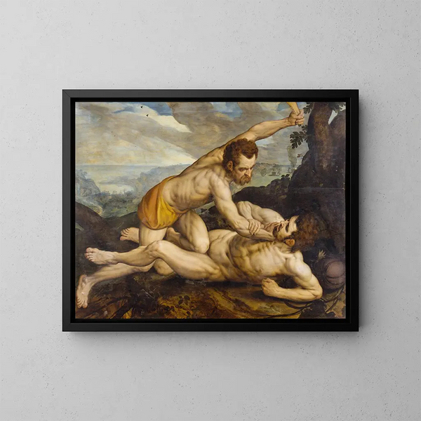 Caín y Abel - Frans Floris — cuadro enmarcado en la pared