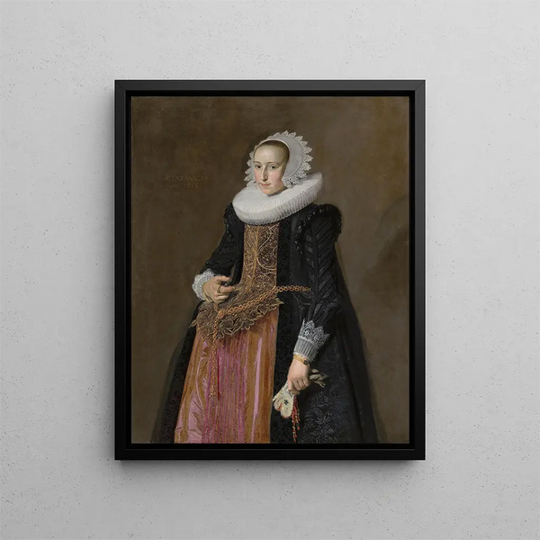 Retrato de Aletta Hanemans - Frans Hals — cuadro enmarcado en la pared