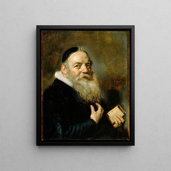 Portrait of Hendrik Swalmius - Frans Hals — framed artwork on a wall