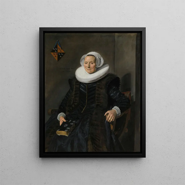 Portrait of Maritge Claesdr Vooght - Frans Hals — framed artwork on a wall