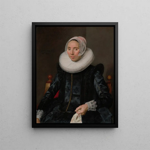 Portrait of a Lady - Frans Hals — framed artwork on a wall
