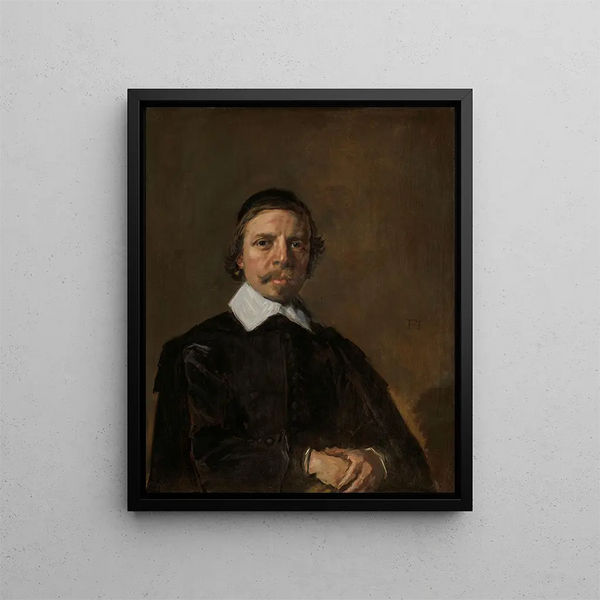 Portrait of a man, perhaps a clergyman - Frans Hals — framed artwork on a wall