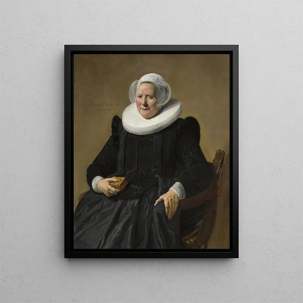Portrait of an Old Lady - Frans Hals — framed artwork on a wall