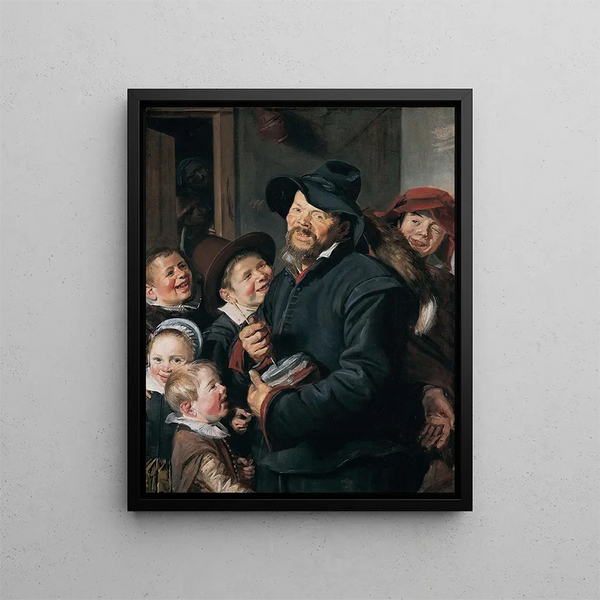 El jugador de Rommel-Pot - Frans Hals — cuadro enmarcado en la pared