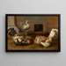 Combat Roosters - Frans Snyders — framed artwork on a wall