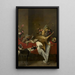 de cesta de frutas de caza y jarrón de flores sobre una mesa - Frans Snyders — cuadro enmarcado en la pared