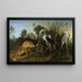 The Fox Visiting the Heron - Frans Snyders — framed artwork on a wall