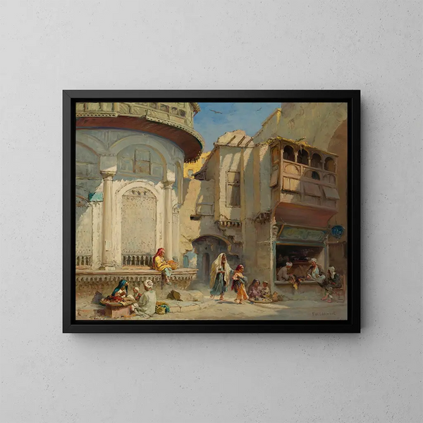 An Afternoon in Cairo - Frans Wilhelm Odelmark — framed artwork on a wall