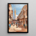 Cairo Bazaar Painting - Frans Wilhelm Odelmark — framed artwork on a wall